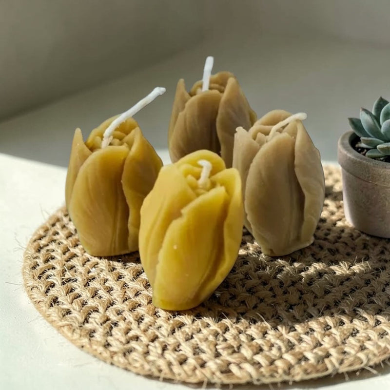 Tulip Beeswax Candle