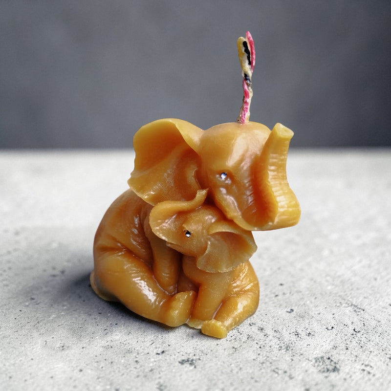 Elephant Beeswax Candle