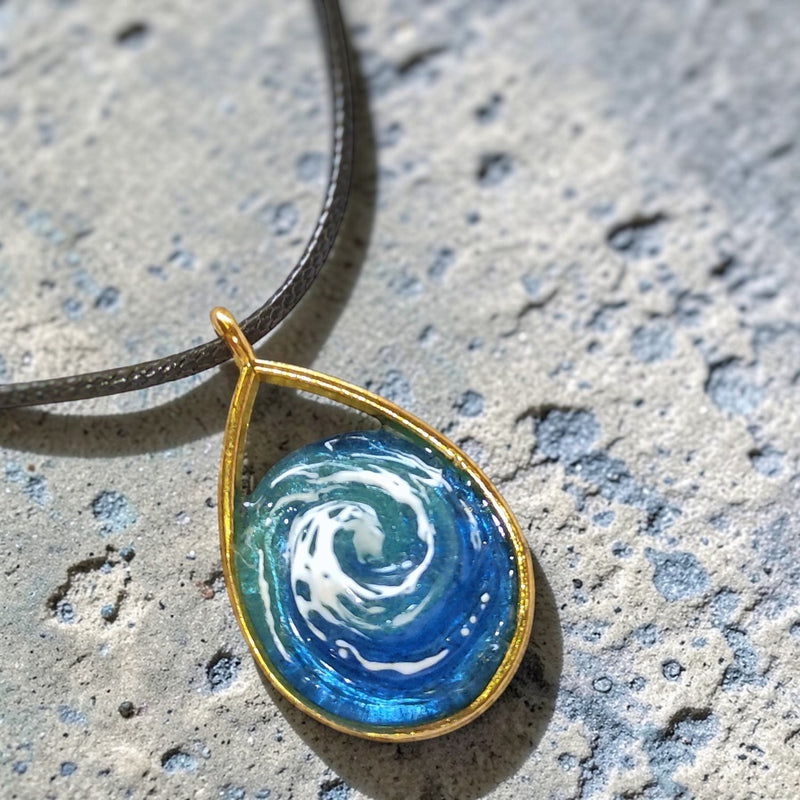 Sea Drop Pendant – Handmade