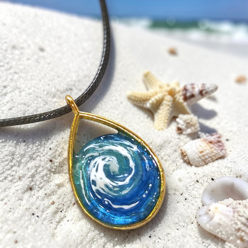 Sea Drop Pendant – Handmade