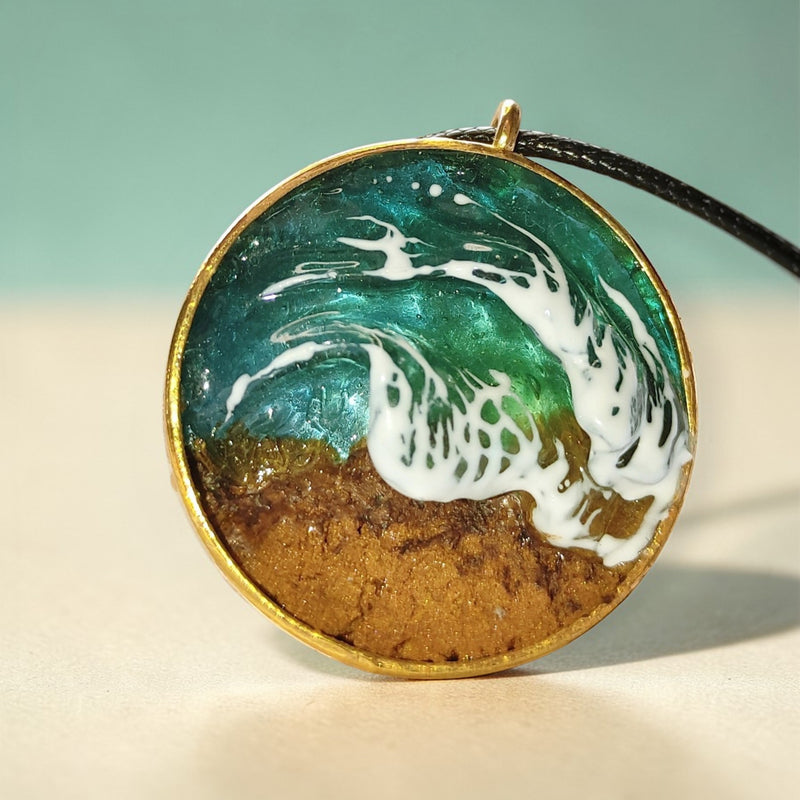 Sea & Earth Pendant – Handmade