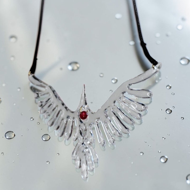 Rising Raven Necklace – Handmade