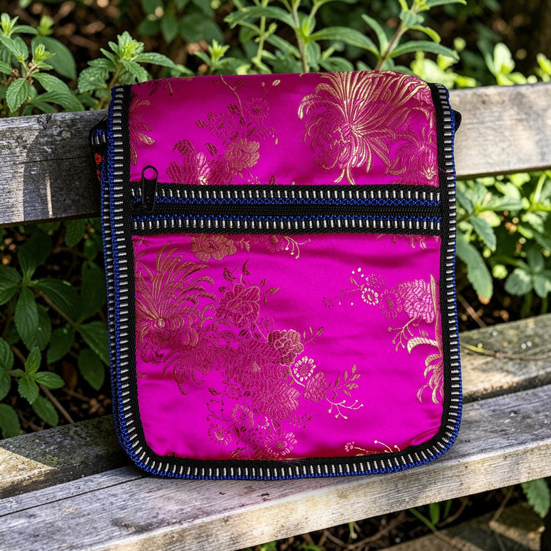 Orient Silk Crossbody Pouch