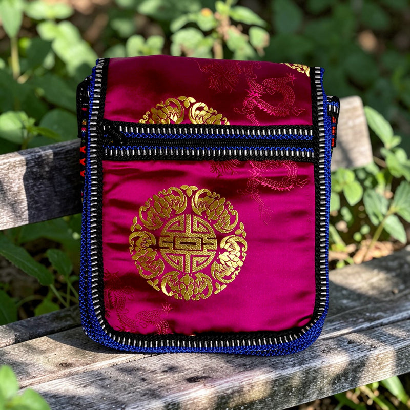 Orient Silk Crossbody Pouch