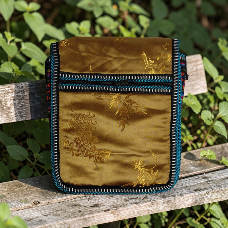 Orient Silk Crossbody Pouch