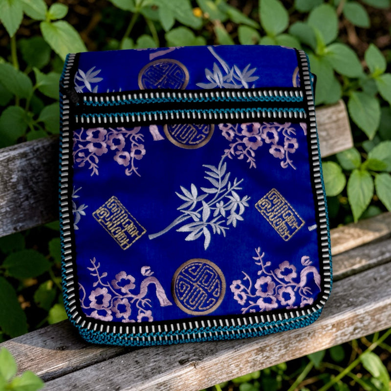 Orient Silk Crossbody Pouch