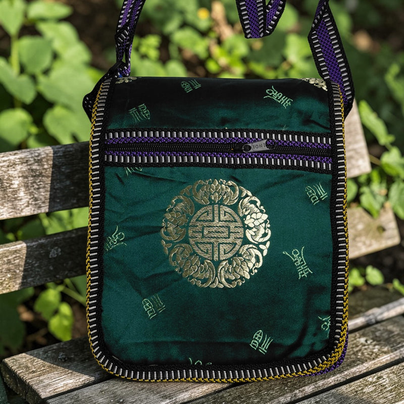 Orient Silk Crossbody Pouch