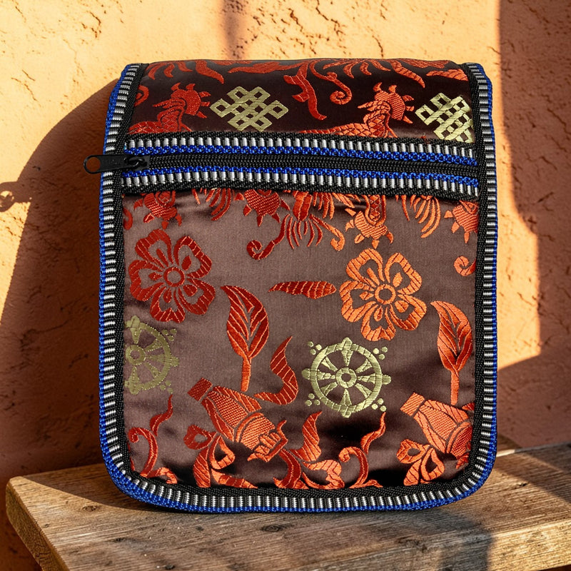 Orient Silk Crossbody Pouch