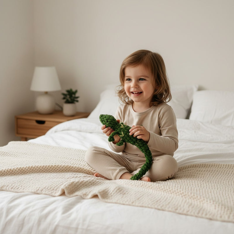 Handmade Crochet Lizard Toy