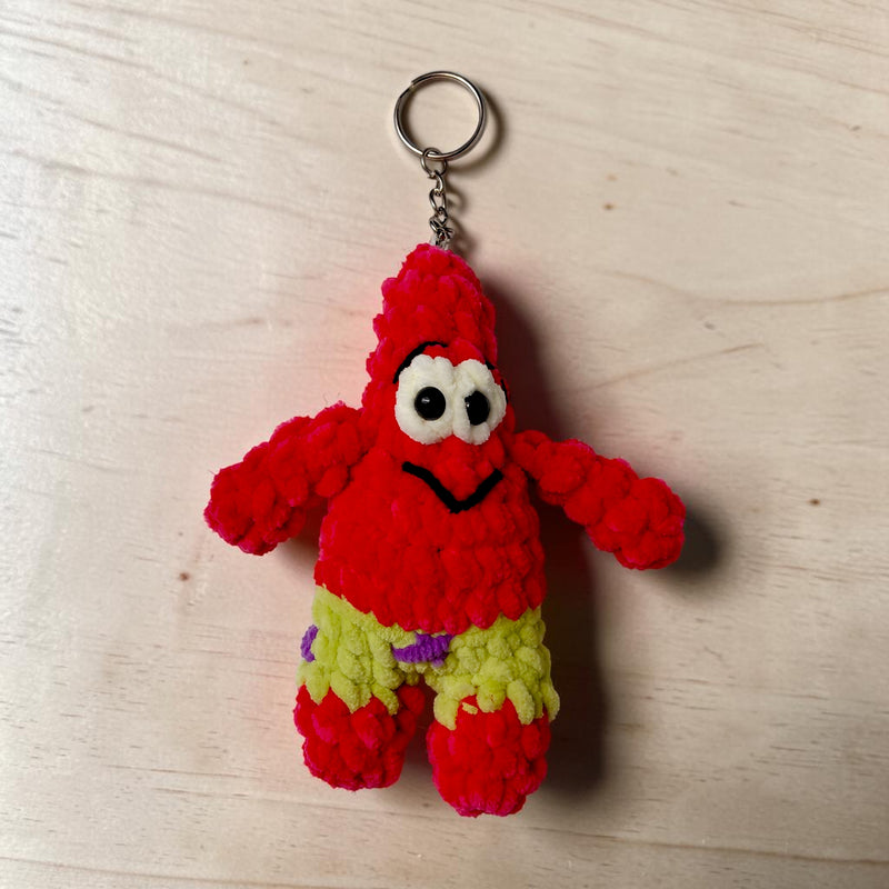 Handmade Crochet Starfish Keychain
