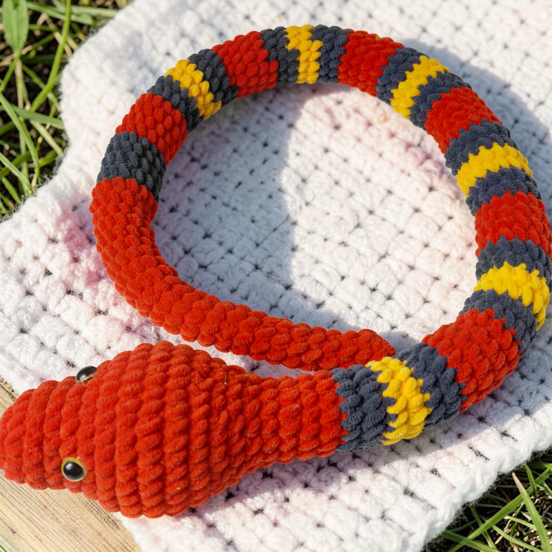 Handmade Crochet Snake Plush Toy