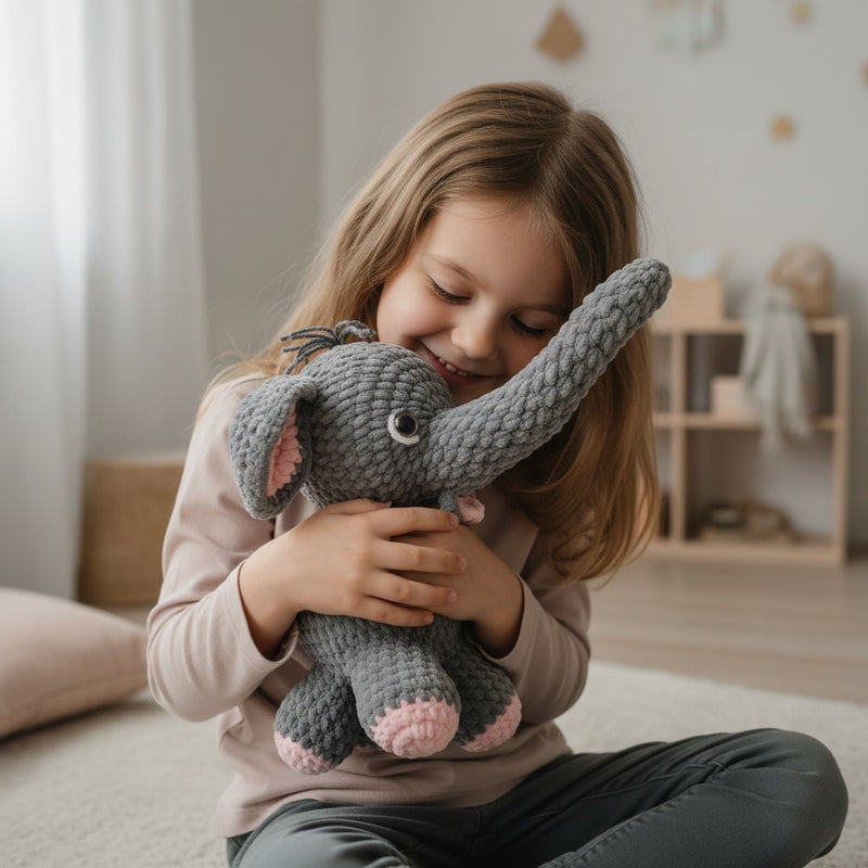 Handmade Crochet Elephant Toy