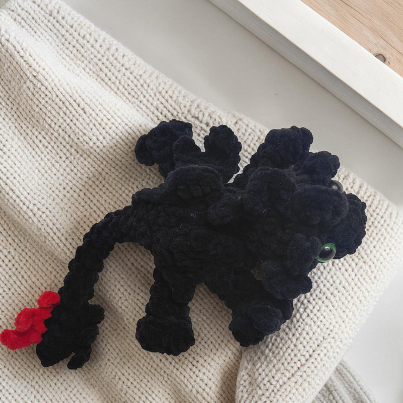 Hand-Crocheted Dragon Toy