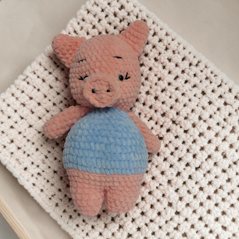 Handmade Crochet Piglet Toy