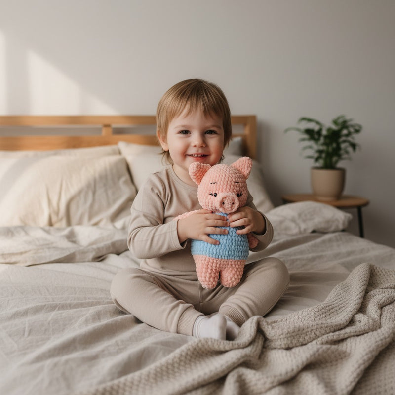 Handmade Crochet Piglet Toy
