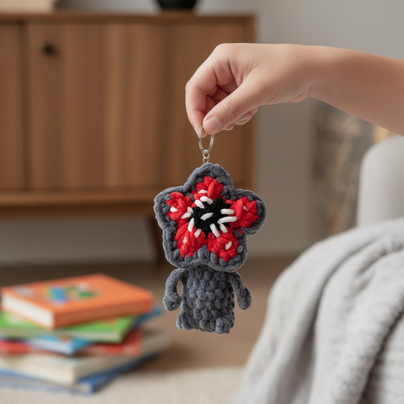 Handmade Crochet Monster Keychain