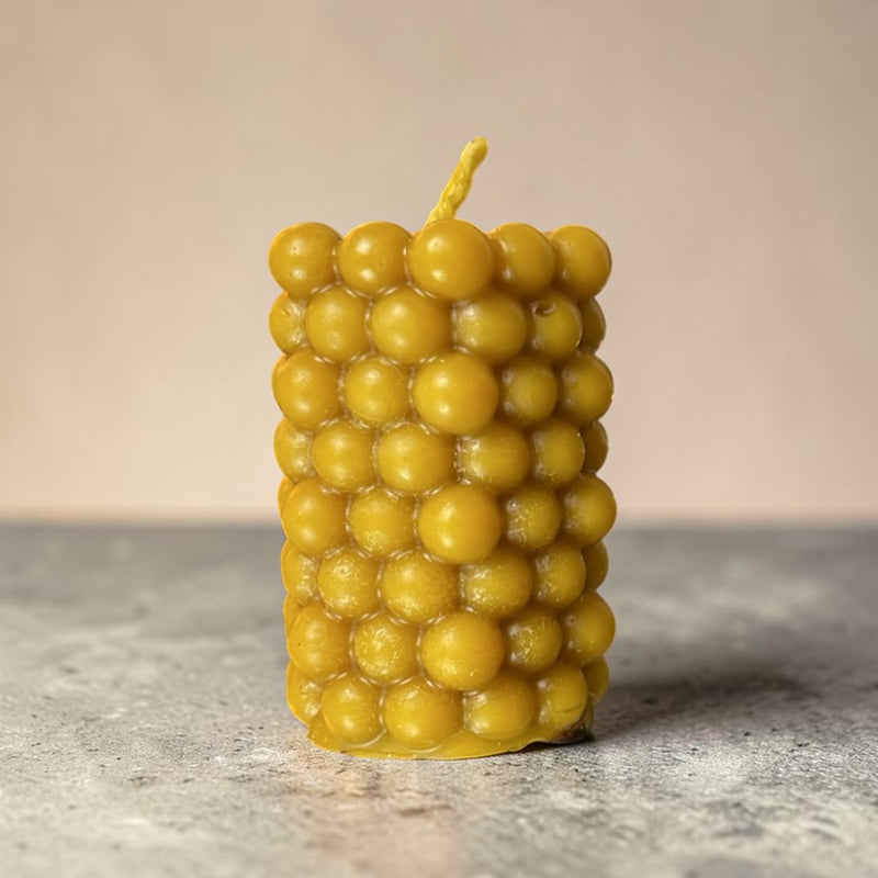 Bubble Beeswax Candle