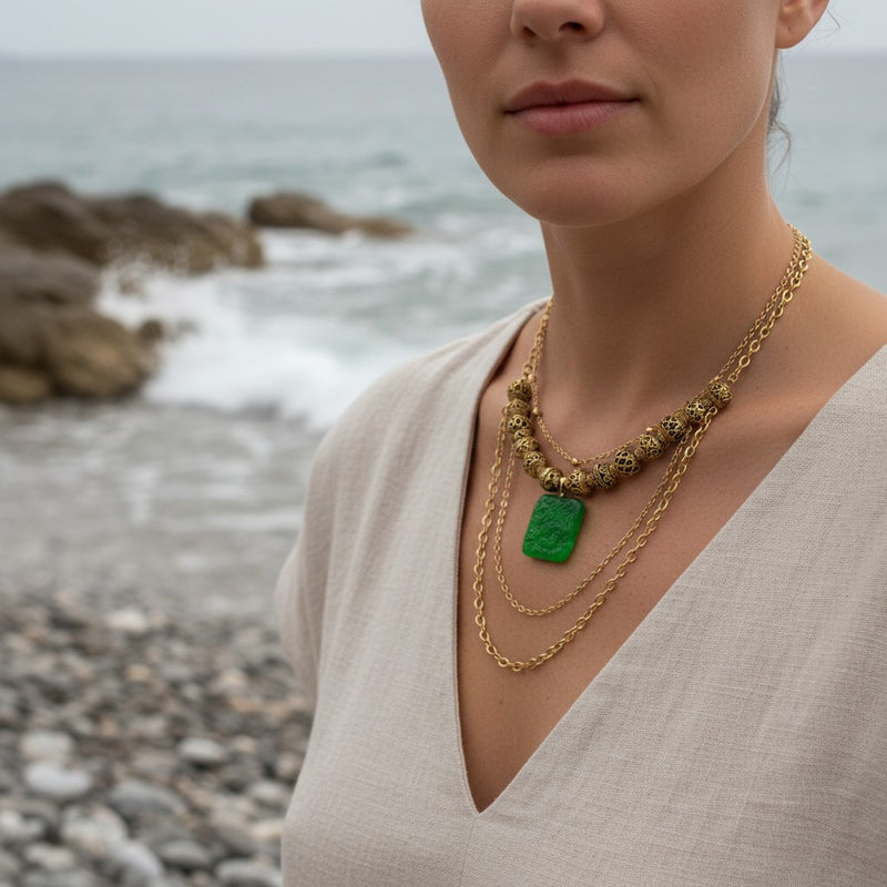 Emerald Griffin Necklace