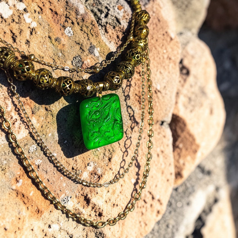 Emerald Griffin Necklace