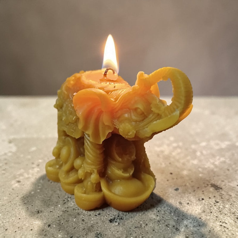 Elephant Beeswax Candle