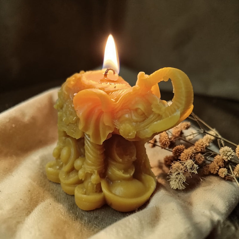 Elephant Beeswax Candle