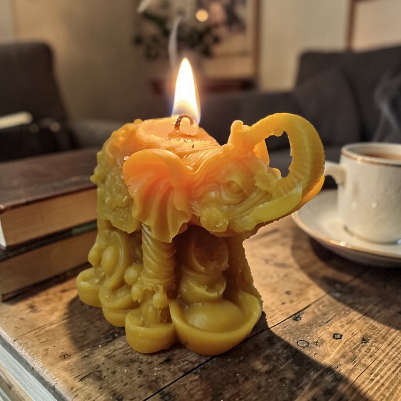 Elephant Beeswax Candle
