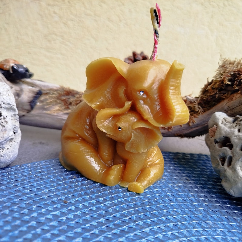 Elephant Beeswax Candle