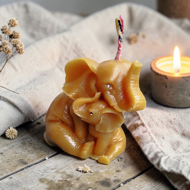 Elephant Beeswax Candle