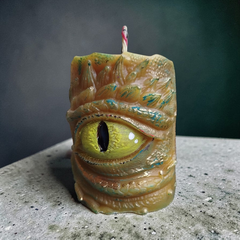 Dragon Green Eye Candle