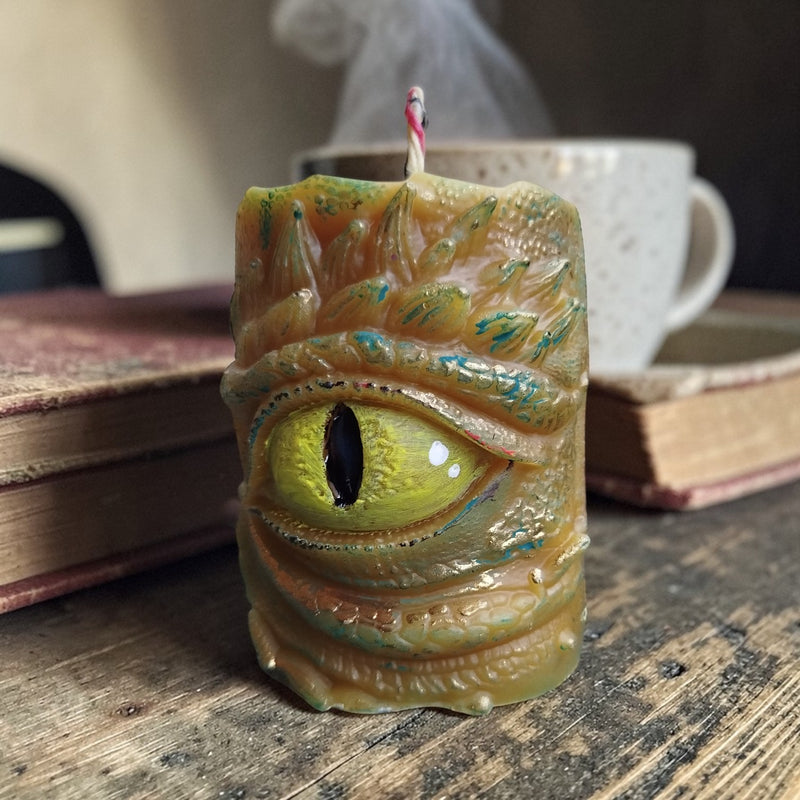 Dragon Green Eye Candle