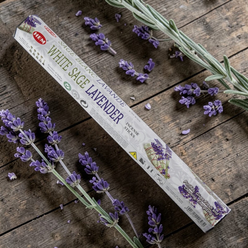 White Sage & Lavender Incense Sticks