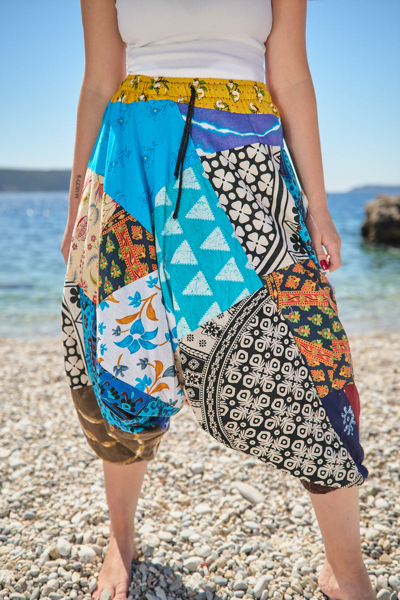Patchwork Aladdin Pants 1