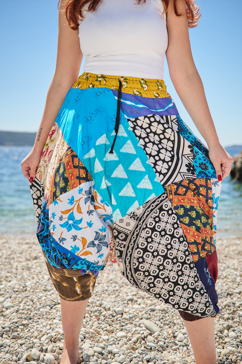 Patchwork Aladdin Pants 1