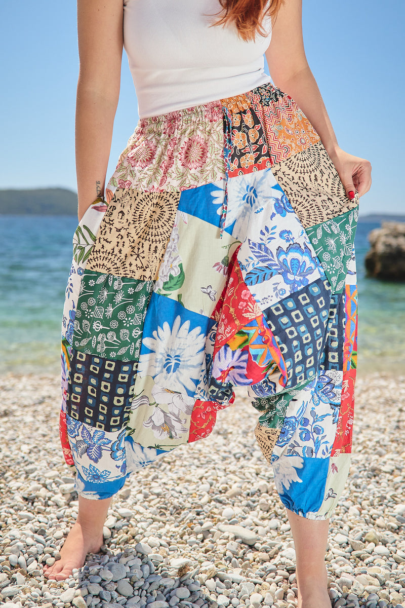 Patchwork Aladdin Pants 3
