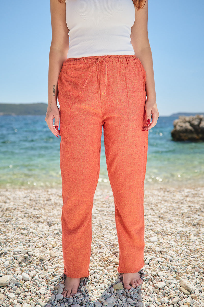 Cotton Drawstring Pants