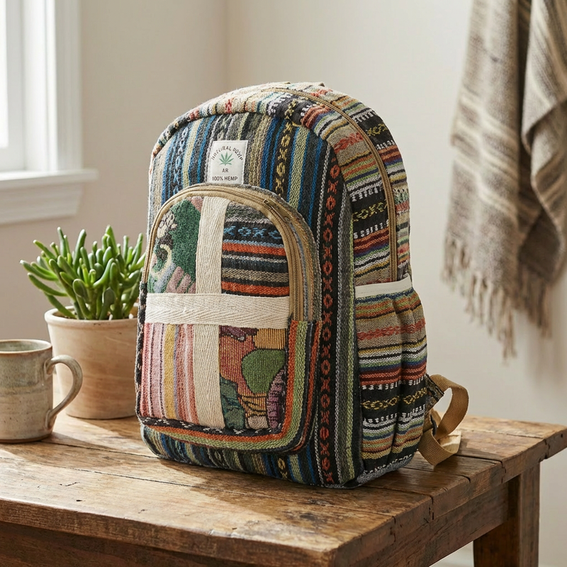 Boho Hemp Backpack – Nomad Road