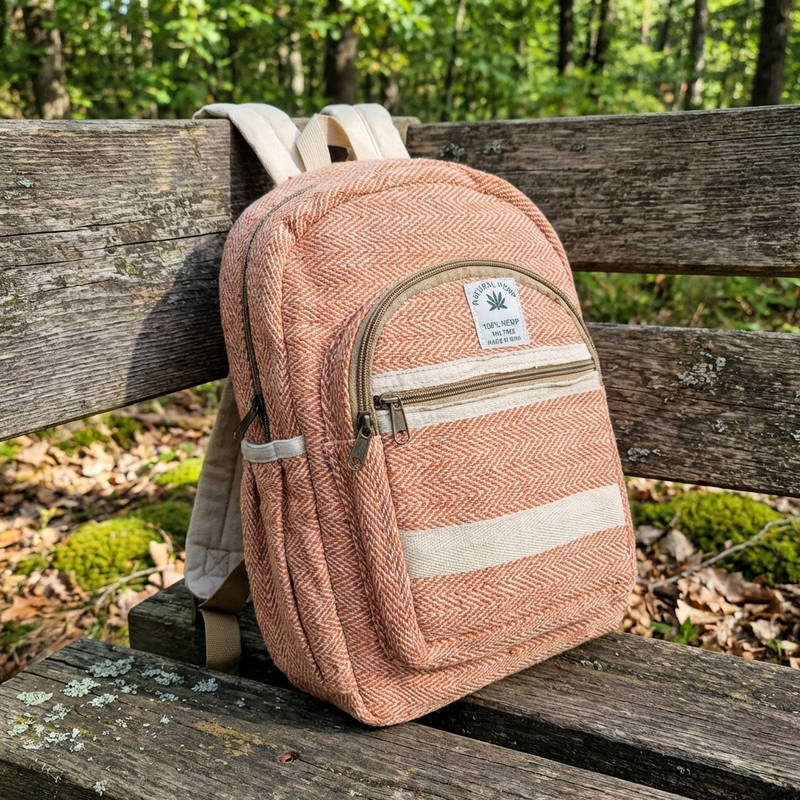 Boho Hemp Backpack – Sunset Trail