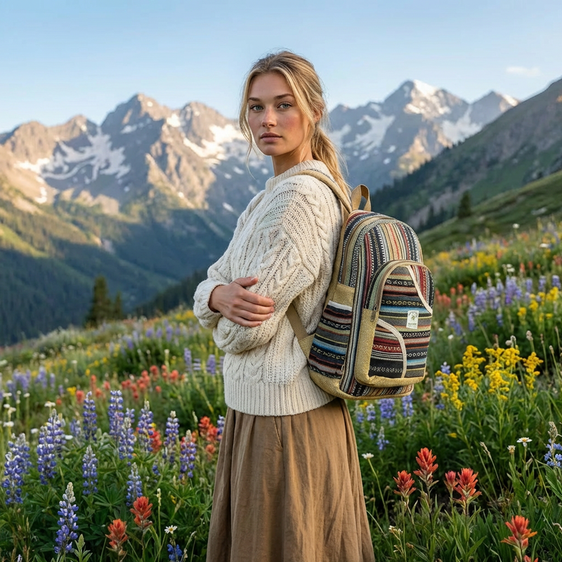 Boho Hemp Backpack – Mountain Caravan