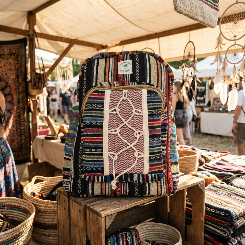 Boho Hemp Backpack – Caravan Trail