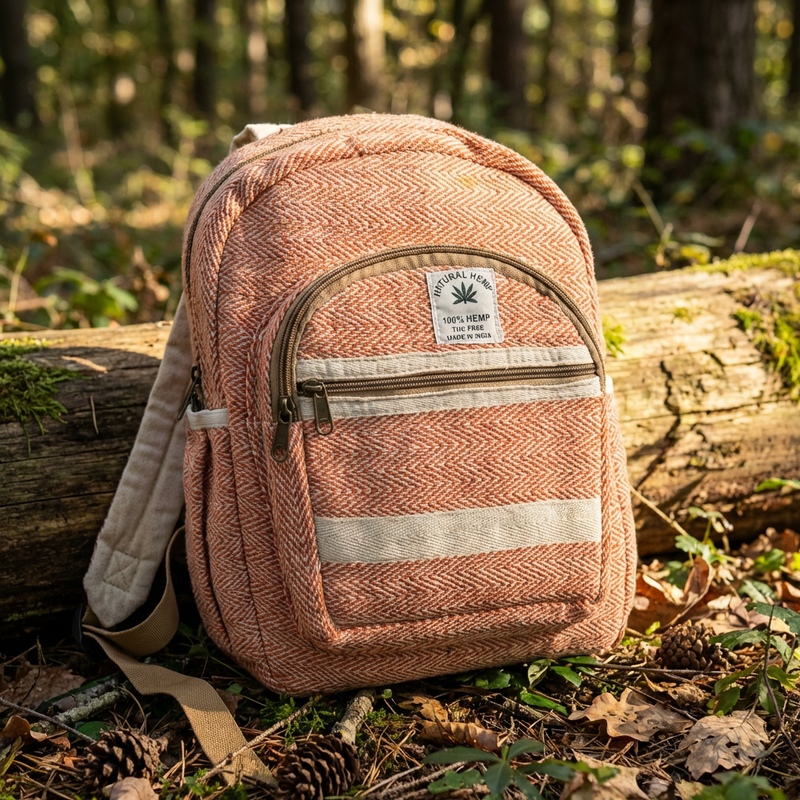 Boho Hemp Backpack – Sunset Trail