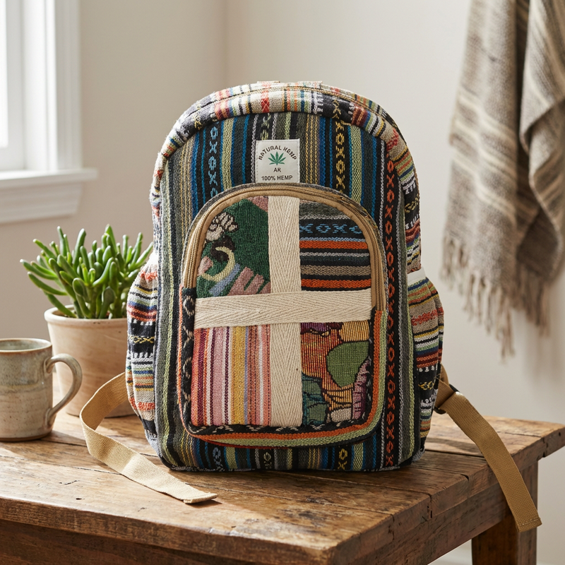 Boho Hemp Backpack – Nomad Road