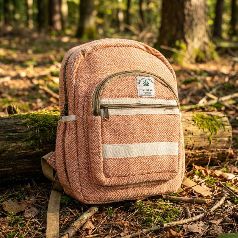 Boho Hemp Backpack – Sunset Trail