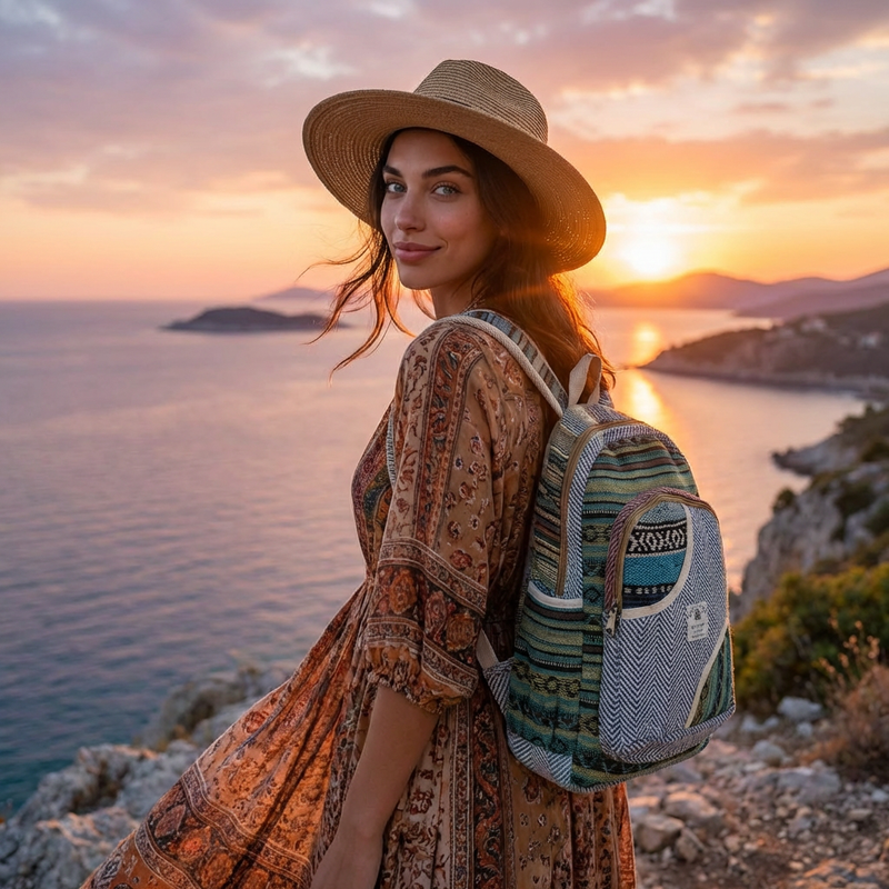 Boho Hemp Backpack – Ocean Nomad
